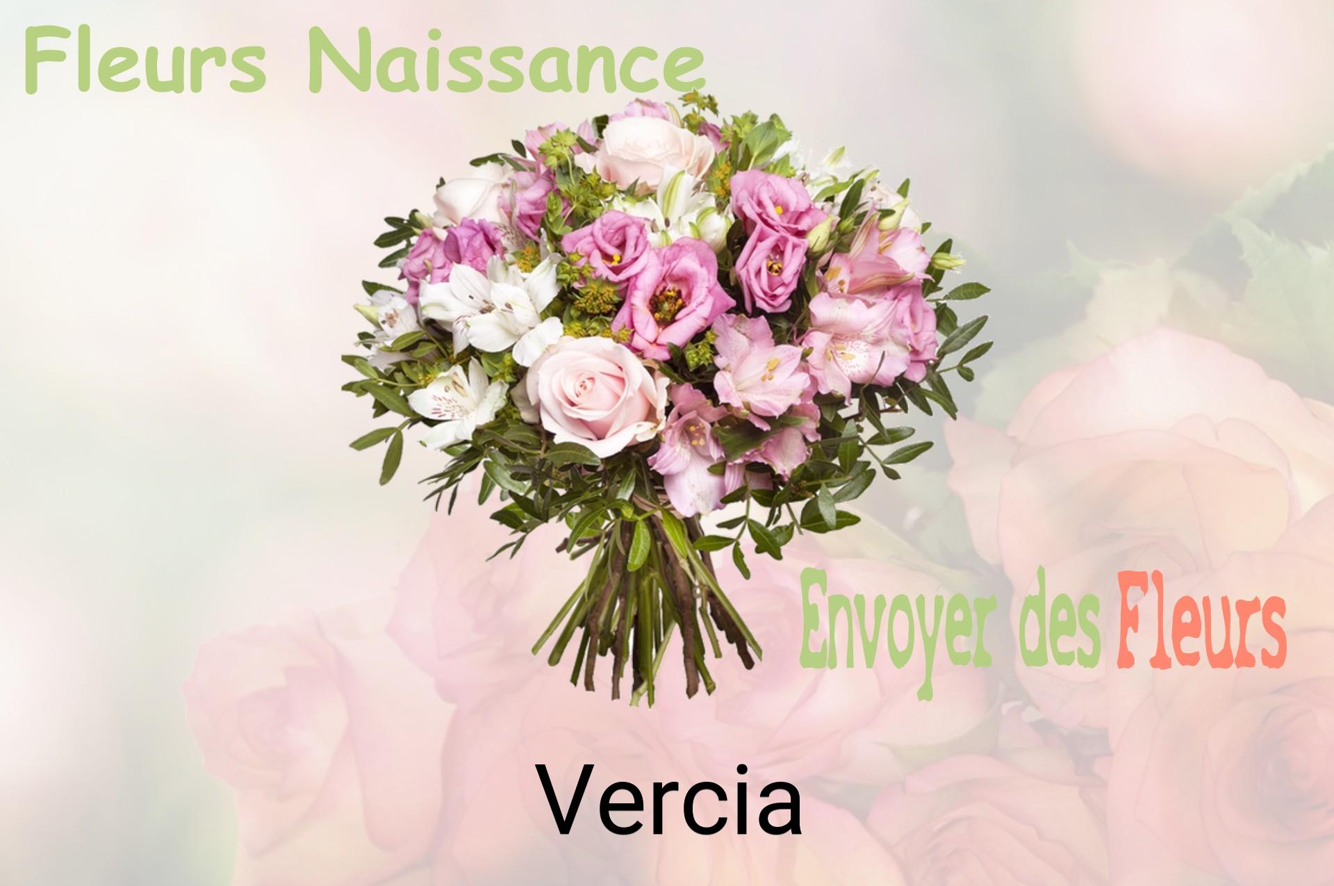 Bouquet de fleurs de naissance livré à Vercia